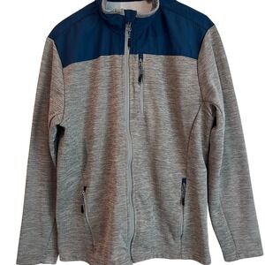 Orvis Men's Bonded Mesh Full-Zip Fleece Jacket‎ in Blue and Gray